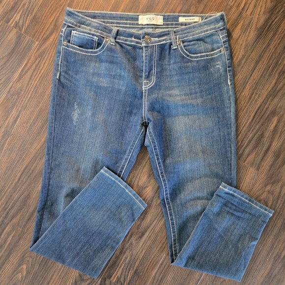 VGS Medium Wash Blue Denim Skinny Jeans SIZE 12 - Picture 1 of 7